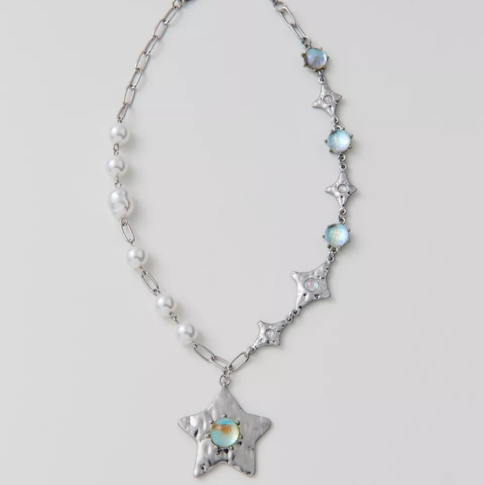 Urban Outfitters Mixed Star Necklace